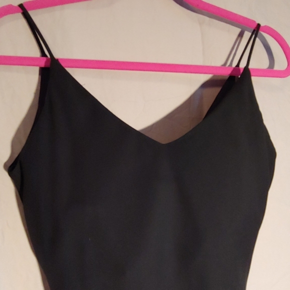 Onyx Nite Dresses & Skirts - Black Bias-cut V-Neck Sheath Dress